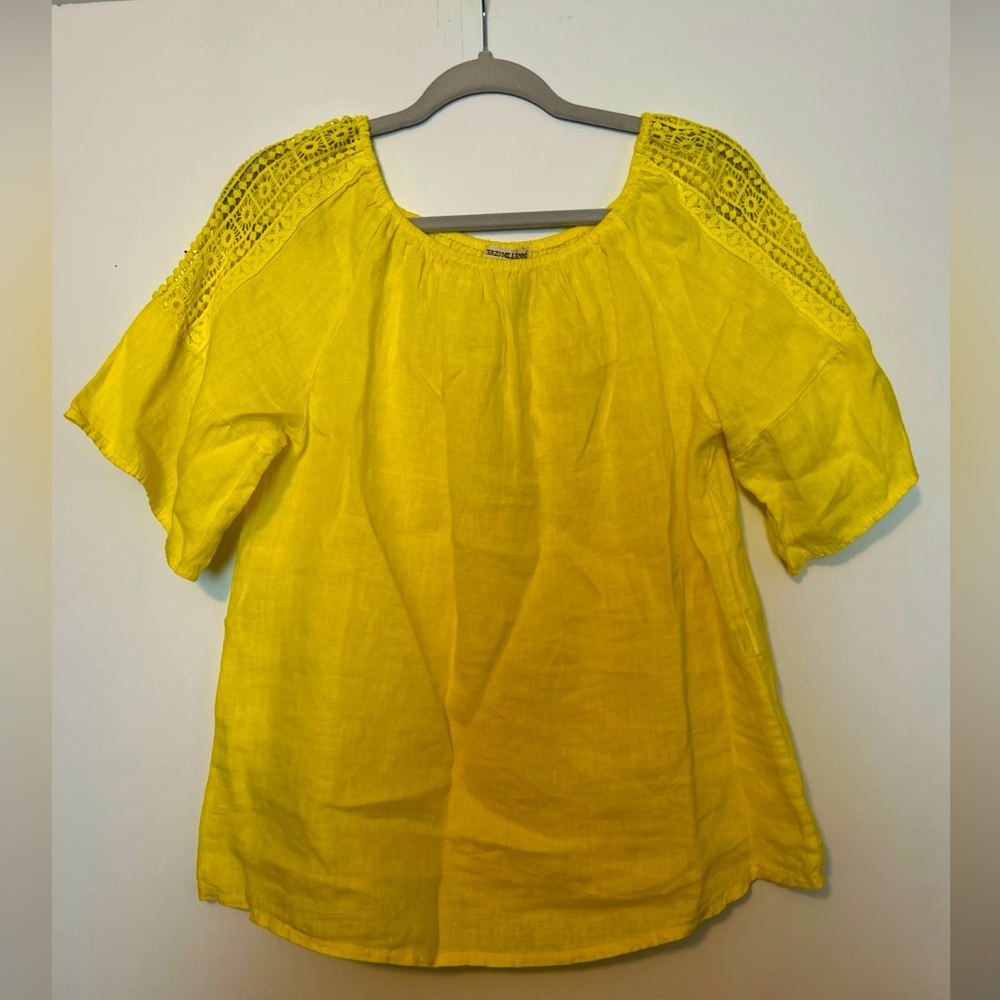 Terzo Millennio Embroidered Linen Blouse NWT